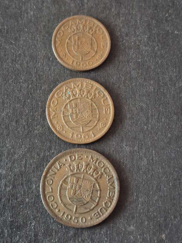 Republica Portuguesa Mozambique 10 Centavos 1960, 20 Centavos 1961, 20 Centavos 1950