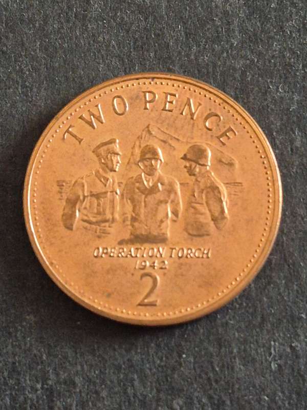 UK Twopence 2011 BU (Operation Torch 1942