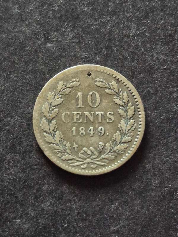 Nederlands 10 Cents 1849 Silver