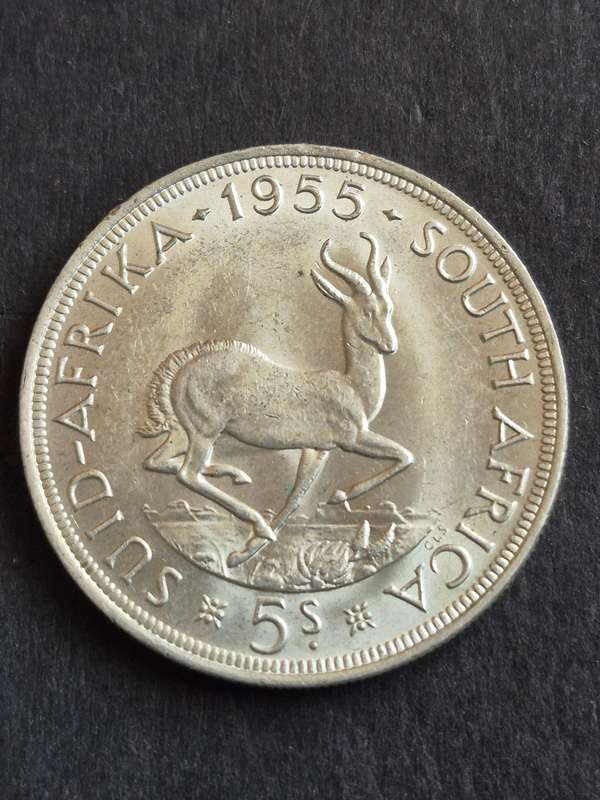 Union 5 Shillings 1955 (excellent condition)