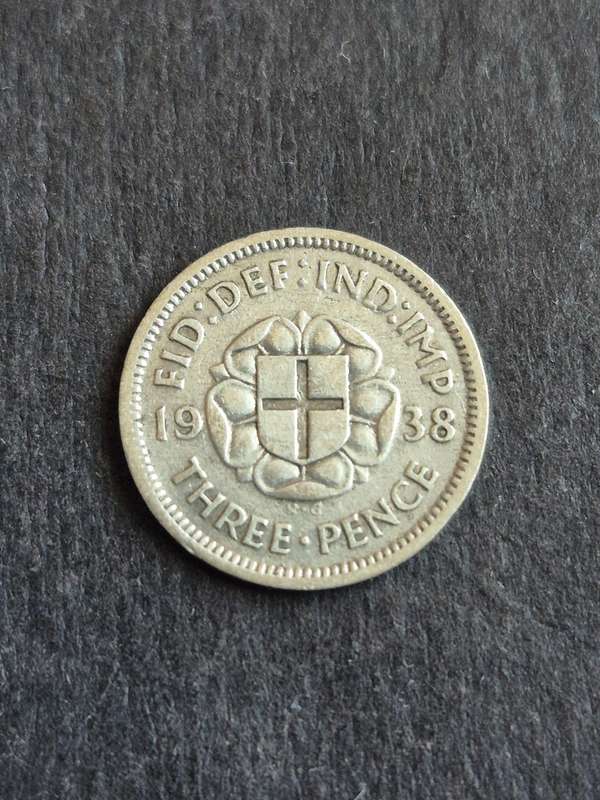 UK Threepence 1938