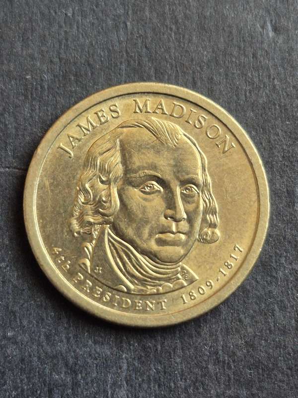 USA One Dollar James Madison 4th President 1809-1817