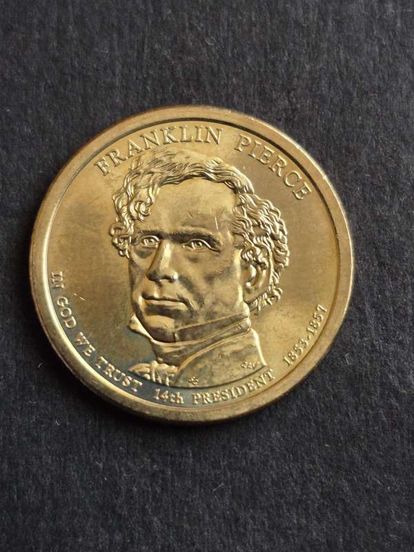 USA One Dollar Franklin Pearce 14th President 1853-1857