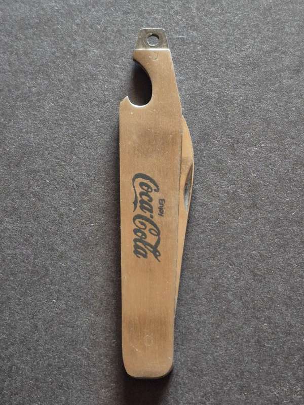Vintage Coca Cola Bottle Opener and Pen Knife Rostfrei - Stainless Steel
