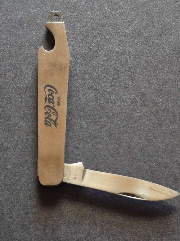Vintage Coca Cola Bottle Opener and Pen Knife Rostfrei - Stainless Steel