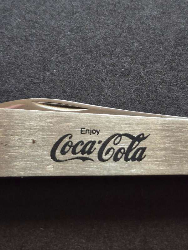 Vintage Coca Cola Bottle Opener and Pen Knife Hong Kong - Stainless Steel