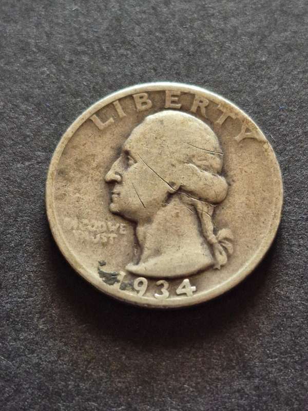 USA Washington 1/4 Dollar 1934 Silver
