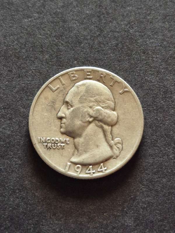 USA Washington 1/4 Dollar 1944 Silver