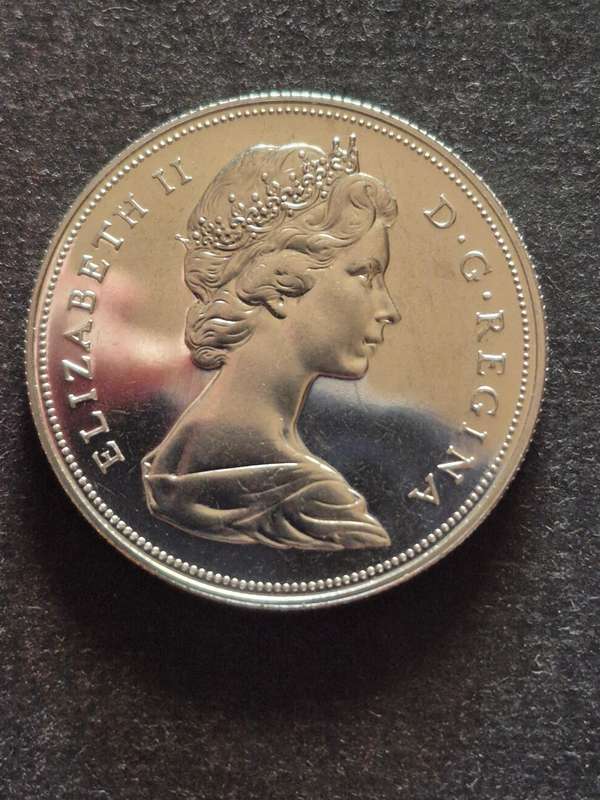 British Columbia Canada Dollar 1871-1971 QE2 (prooflike)