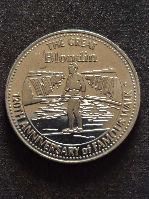 Canada Trade Dollar Niagara Falls 'The Great Blondin' 120th Anniversary of the Famous Walk 1979