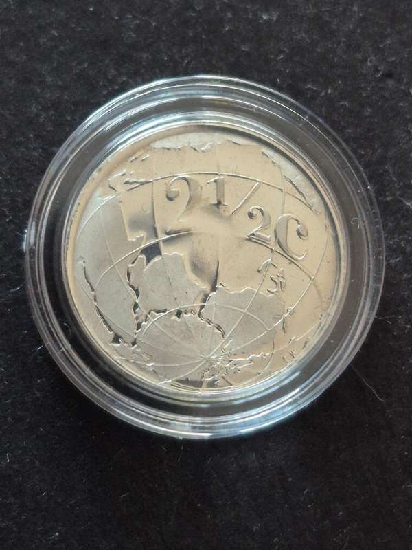 2007 SA Silver Polar Year 2 1/2 Cents Tickey total vintage 1170