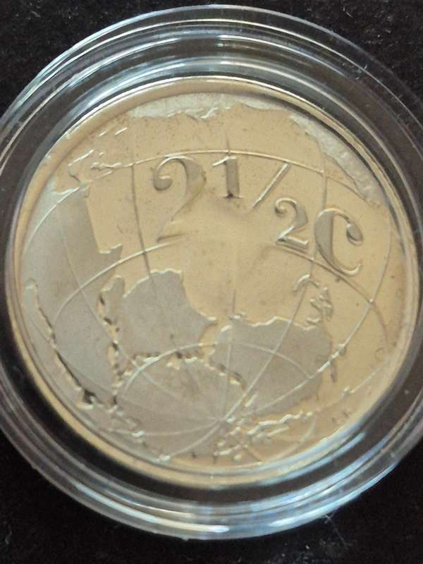 2007 SA Silver Polar Year 2 1/2 Cents Tickey total vintage 1170