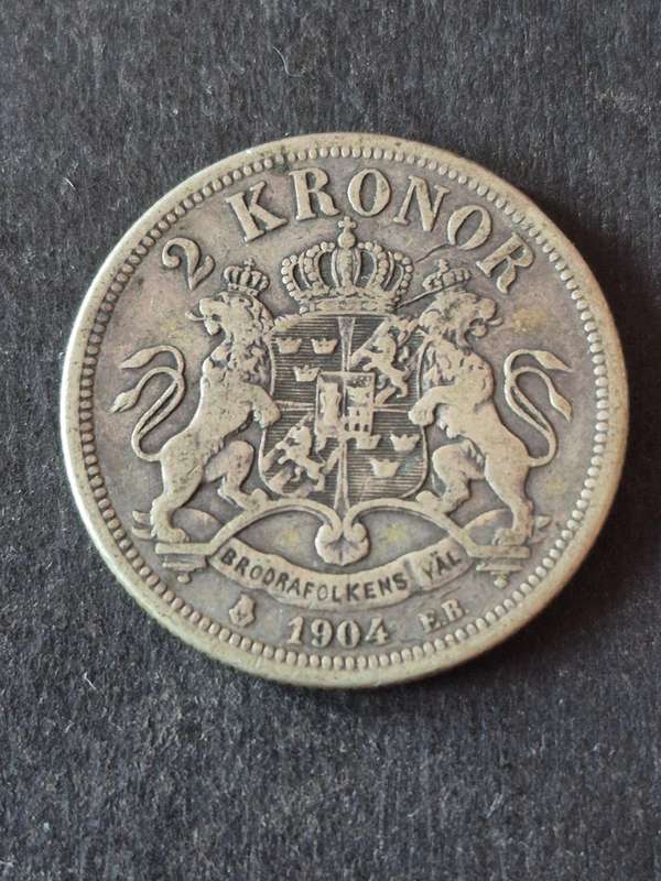 Sweden Two Kroner 1904 Silver