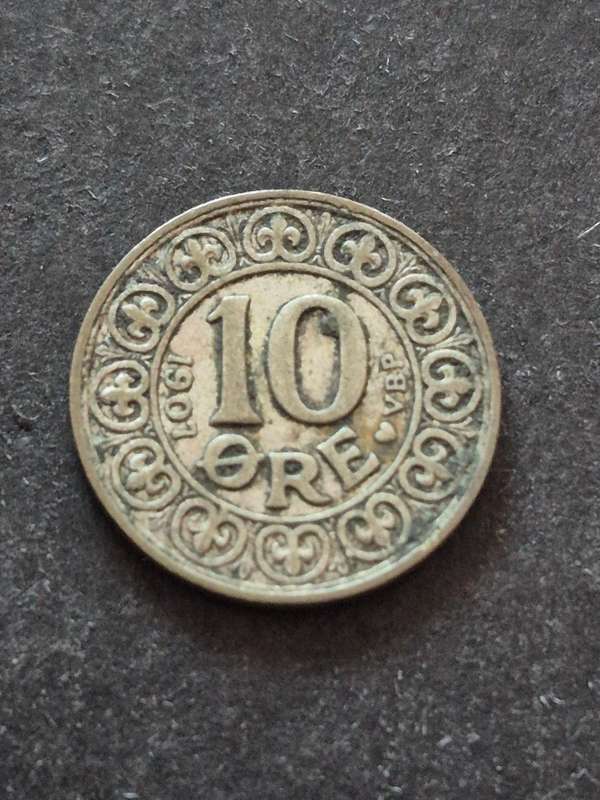 Denmark 10 Ore 1907 Silver