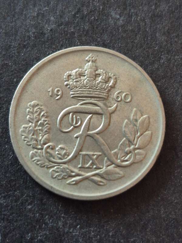 Denmark 25 Ore 1960 (scarce date)