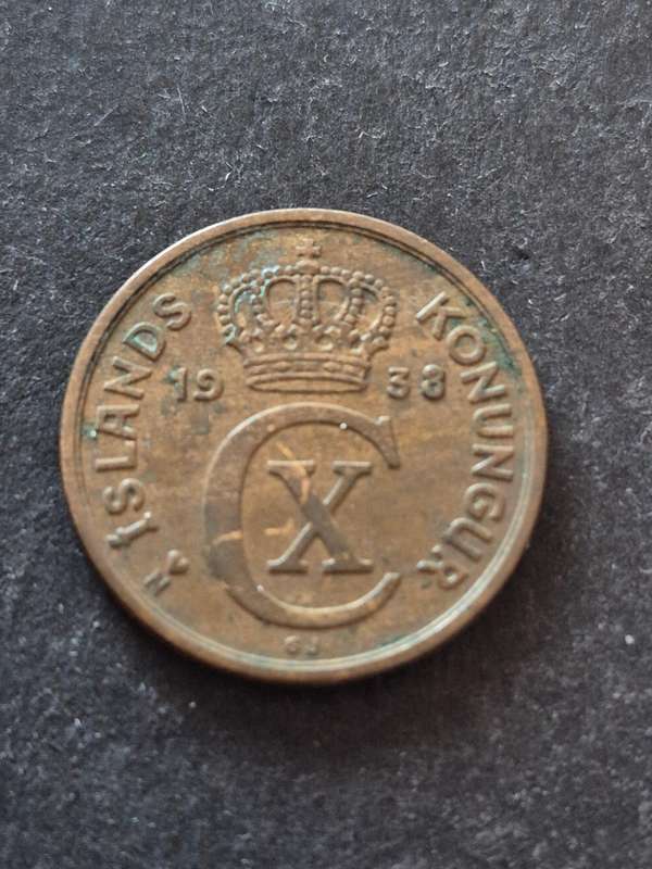 Iceland 2  Aurar 1948 (scarce date)