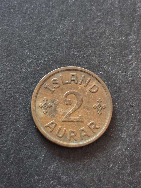 Iceland 2  Aurar 1948 (scarce date)
