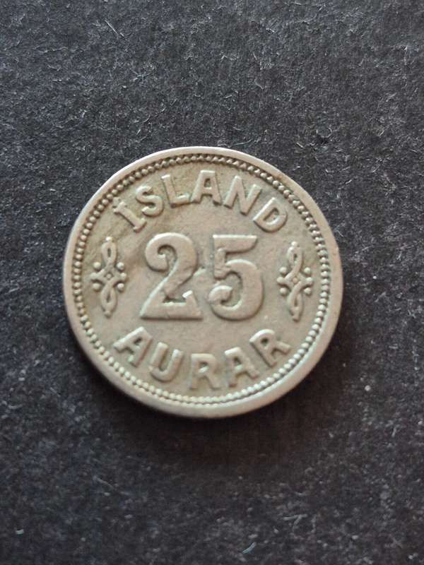 Iceland 25 Aurar 1922