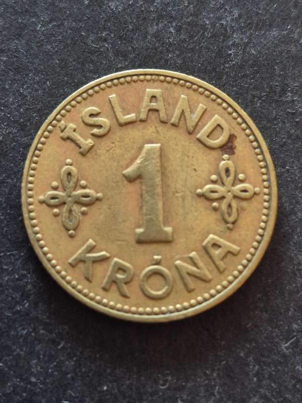 Iceland One Aurar 1940