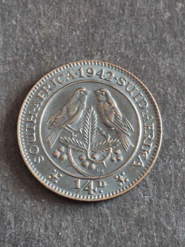 Union Farthing 1942 Black EF+/UNC