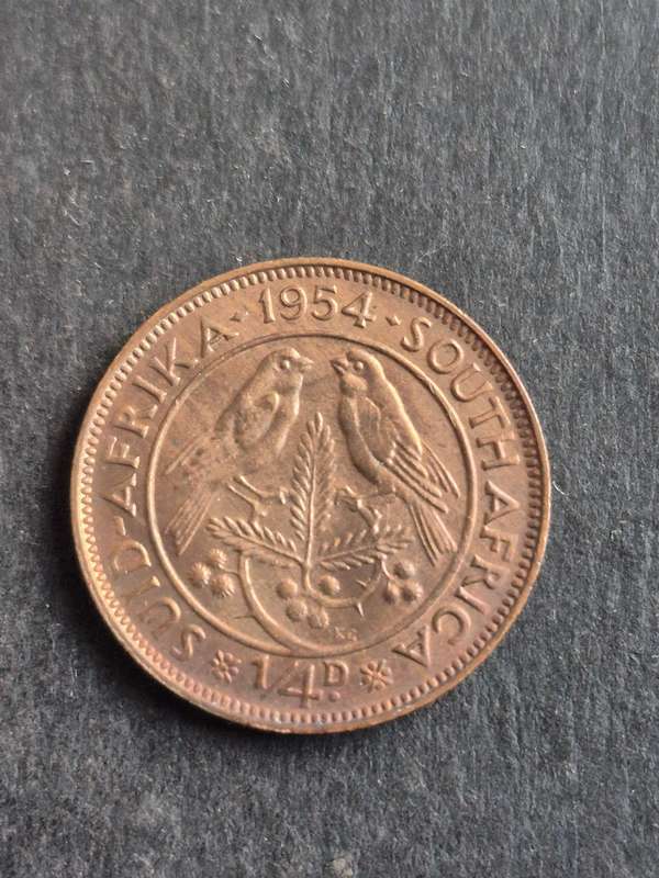 Union Farthing 1954 EF+/UNC
