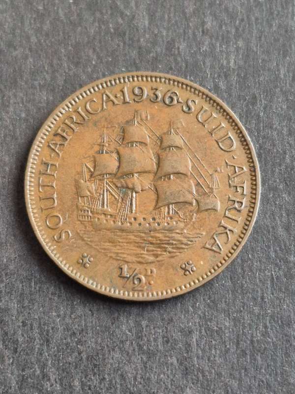 Union 1/2 Penny 1936 (nice condition)