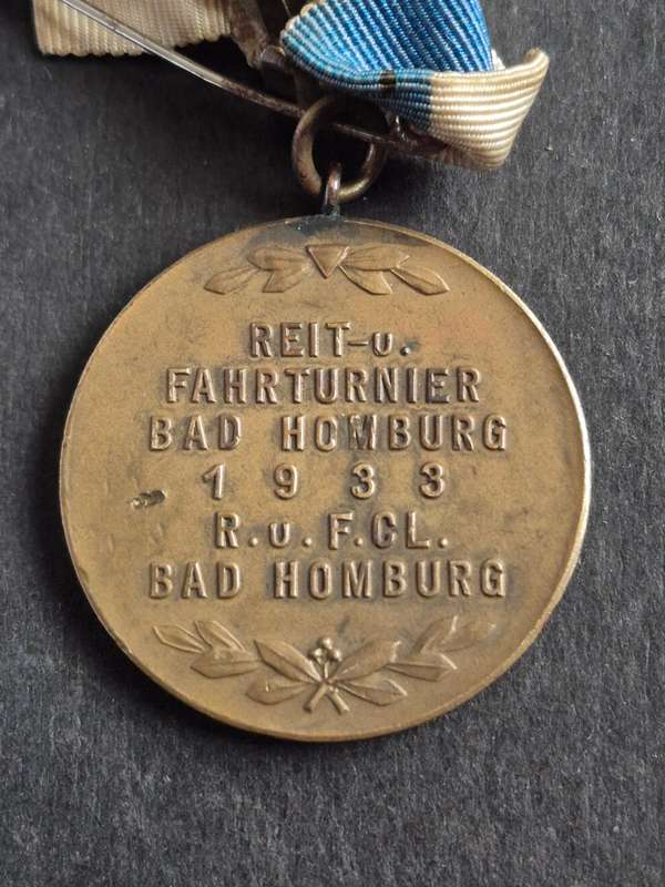 Bronze Medal from The 1933 Reit-u Fahrtunier (Riding and Driving Tournament)