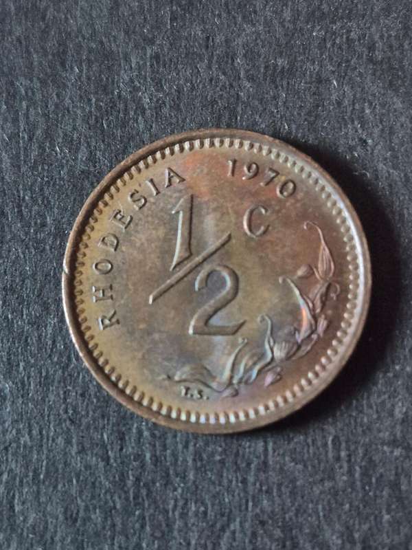 Rhodesia 1/2 Cent 1970 EF+/UNC