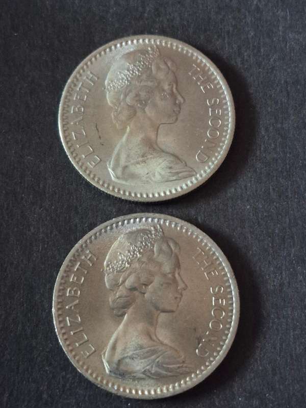 2 x Rhodesia 25 Cents 1964 EF+/UNC