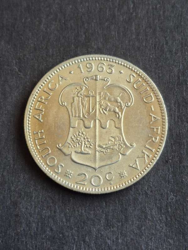 Republic 20 Cents 1963 UNC