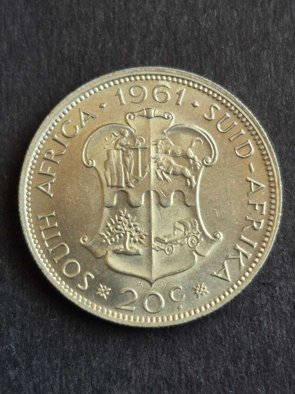 Republic 20 Cents 1961 UNC