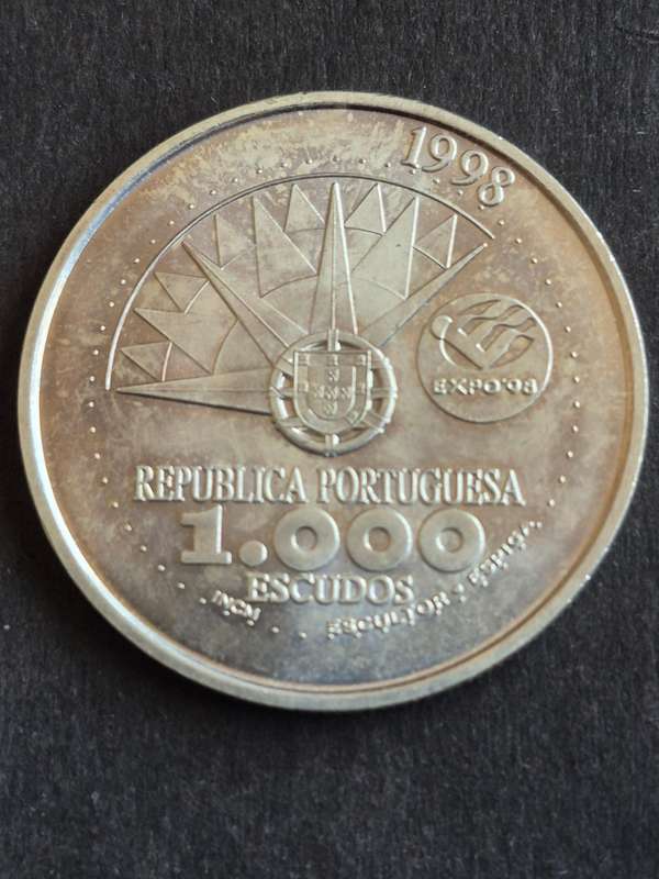 Portugal 1000 Escudos 1998 Silver UNC