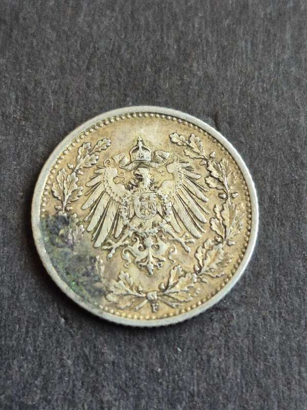 Deutsches Reich 1/2 Mark 1906 Silver