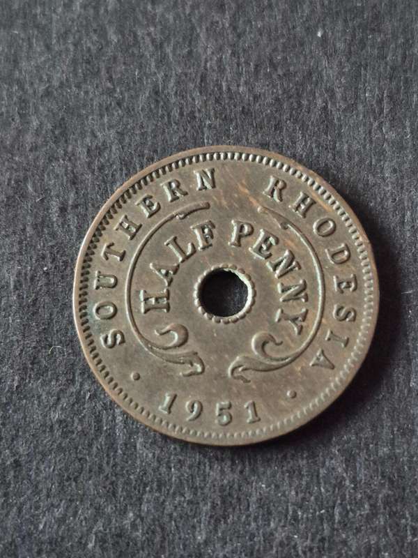 Southern Rhodesia Half Penny 1951 (nice condition)