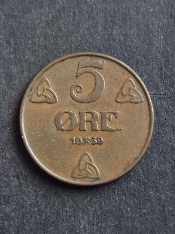 Norway 5 Ore 1939