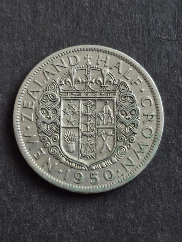 New Zealand Half Crown 1950