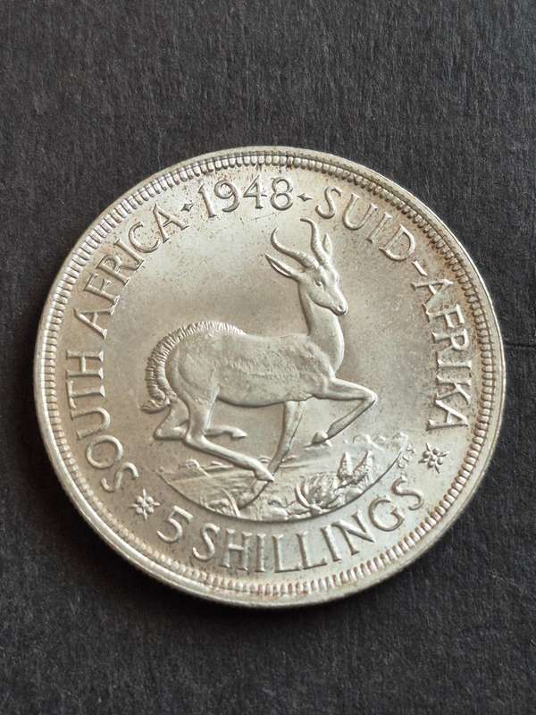 Union 5 Shillings 1948 (excellent condition)