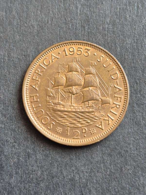 Union 1/2 Penny 1953 (excellent condition)