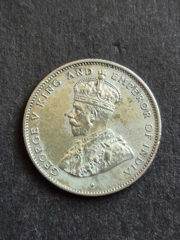 Ceylon 50 Cents 1924 Silver (very nice condition)