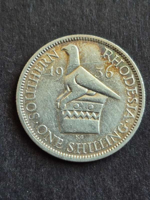 Southern Rhodesia One Shilling 1936 Silver