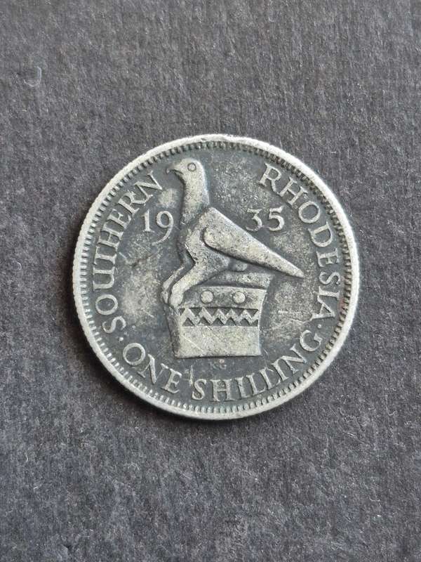 Southern Rhodesia One Shilling 1935 Silver