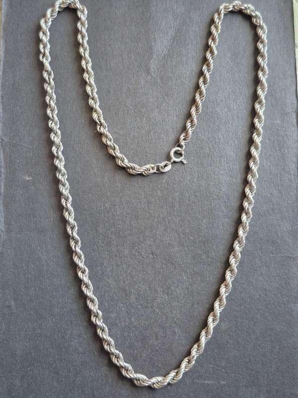 Sterling Silver Wheat Chain 17g 525mm