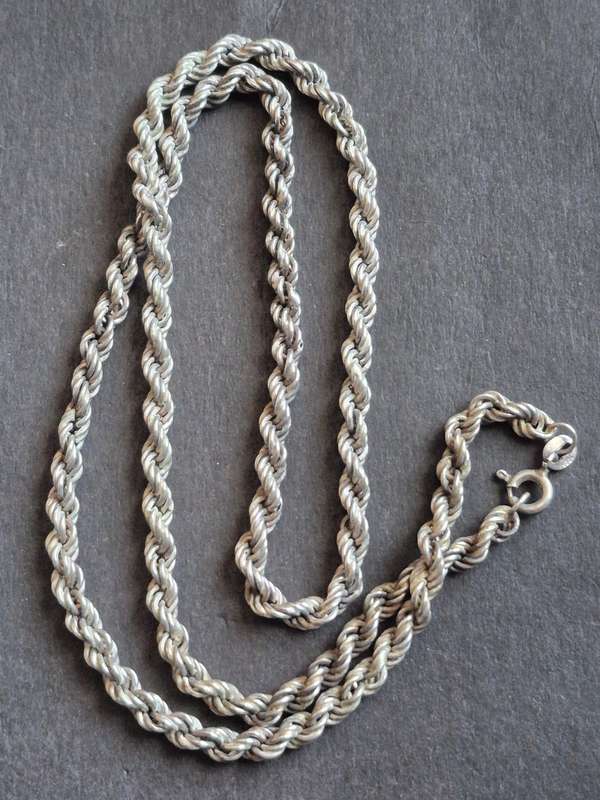 Sterling Silver Wheat Chain 17g 525mm