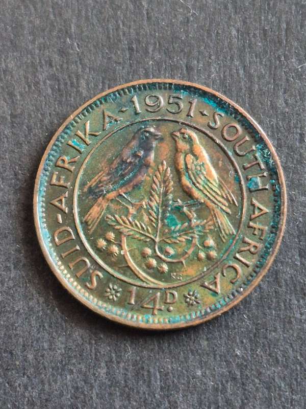 Union Farthing 1951 (toning)