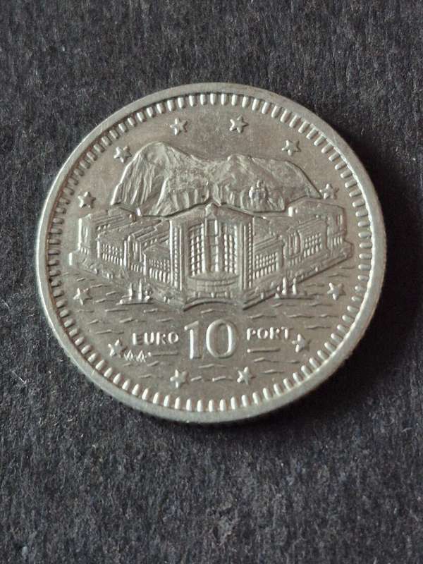 Gibraltor 10 Pence Euro-Port Commorative Coin 1996