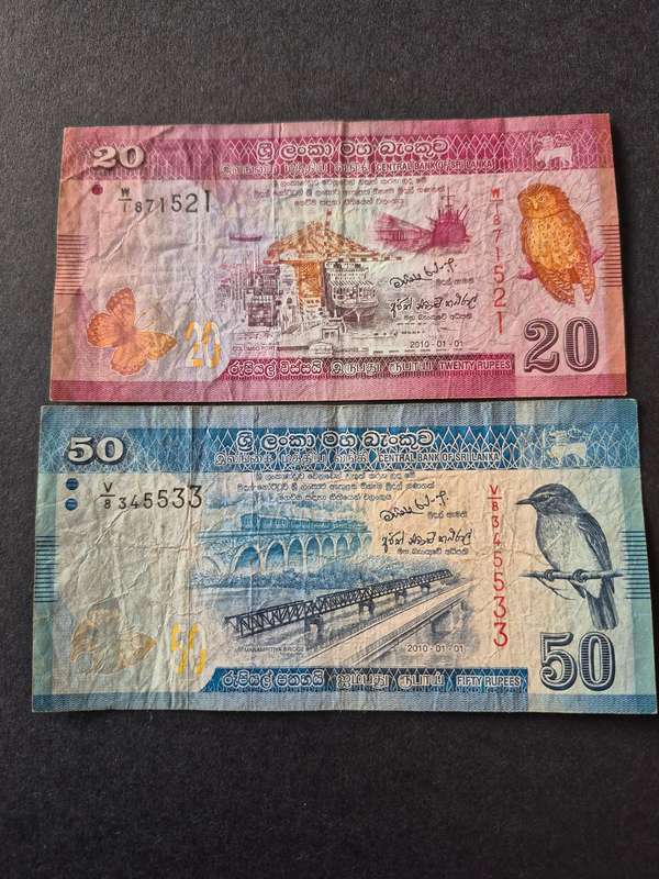 Sri Lanka 20/50 Rupees (nice condition)