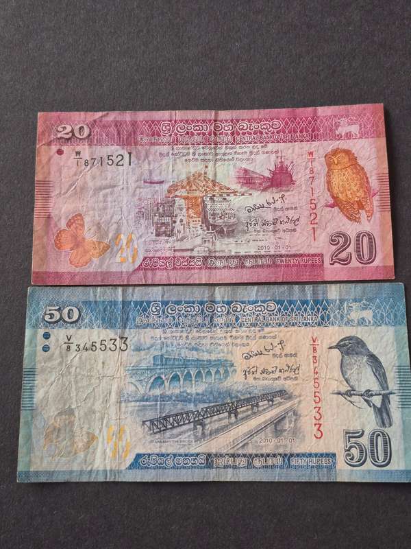Sri Lanka 20/50 Rupees (nice condition)