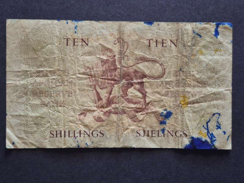 MH de Kock Ten Shillings A/E 14/12/1953 (Filler Note)