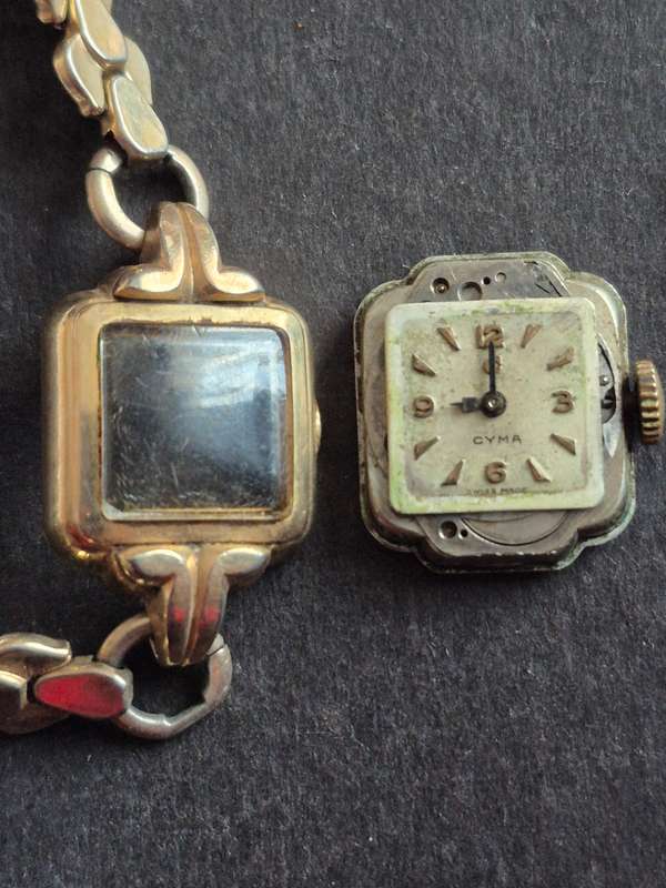 Vintage Ladies Cyma Mechanical Wrist Watch (not working)