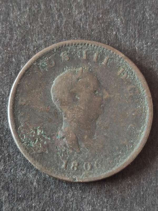 UK 1/2 Penny 1806 George III